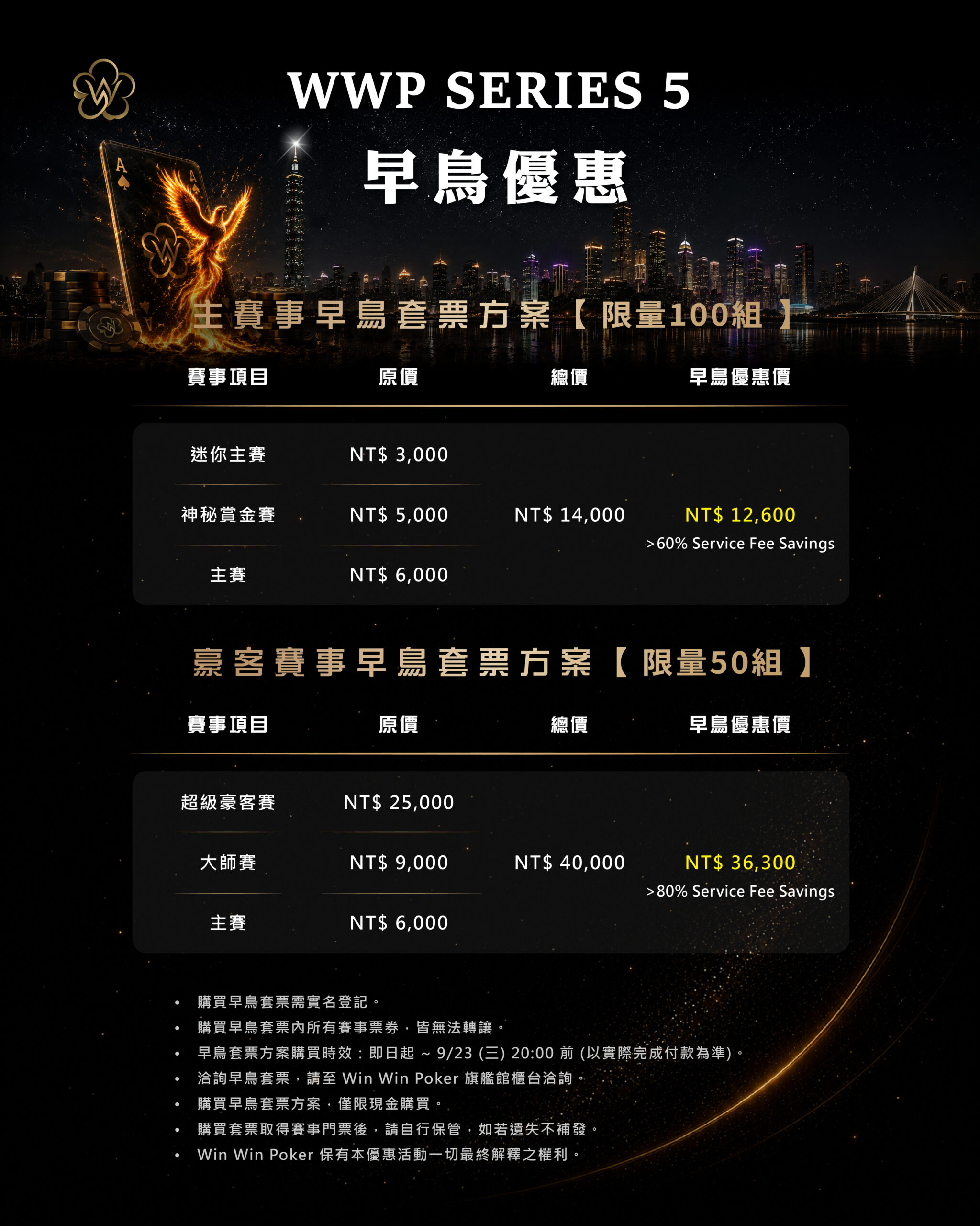WWP S5 早鳥票優惠看這裡🐦‍🔥套票優惠別錯過